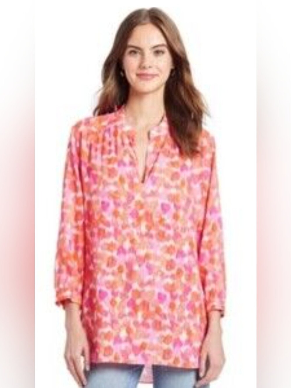 Amanda Uprichard NWT Everyday Top in Vibrant "Rosato" watercolor floral print XS - Picture 3 of 9